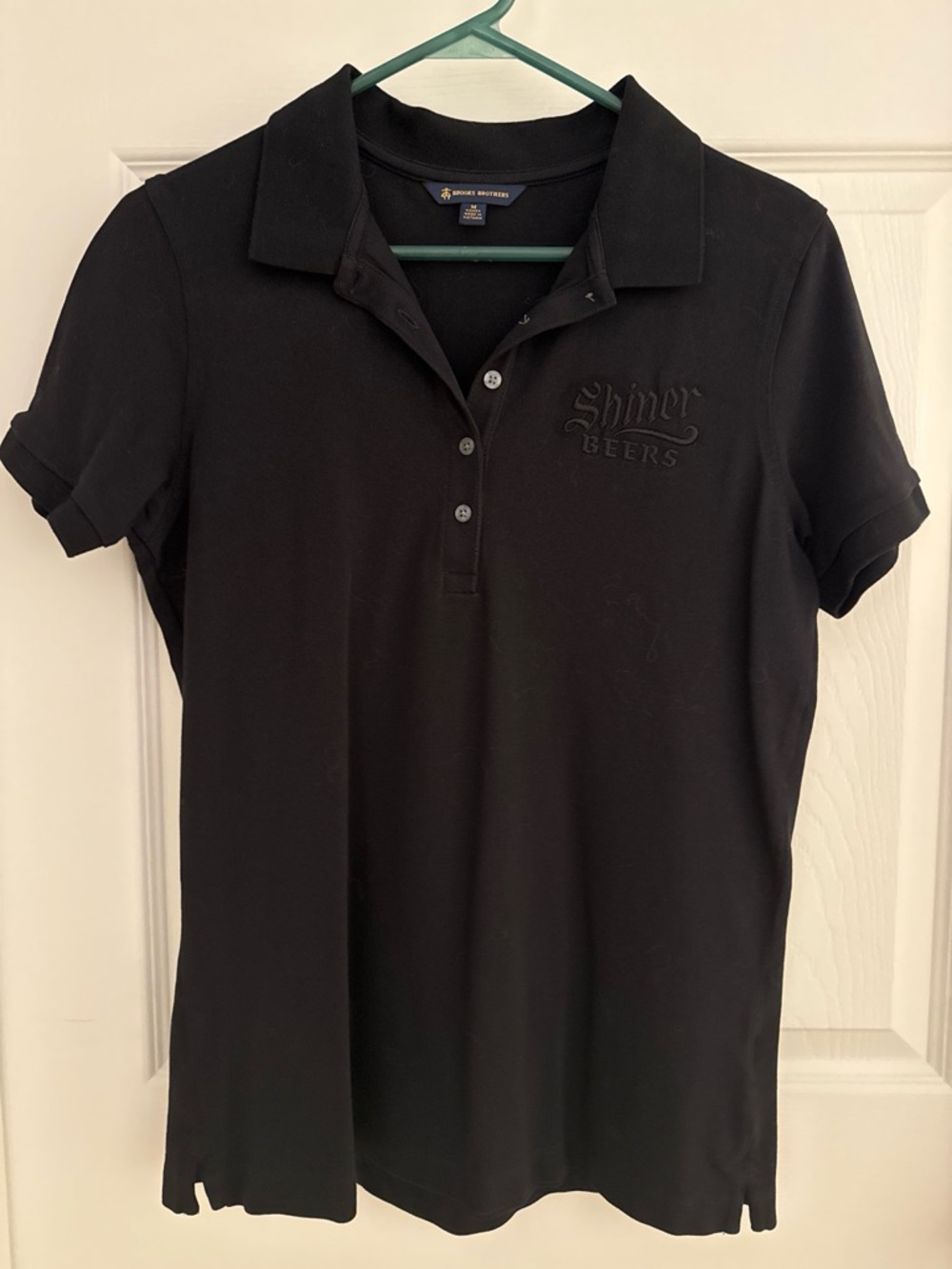 Brooks Brothers Black Tee with Gold Logo